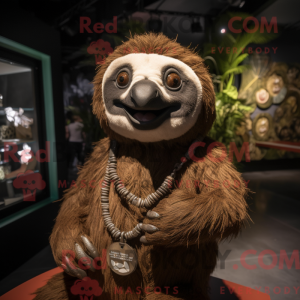 Mascot character of a Brown...