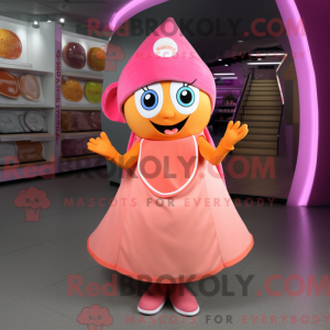 Mascot character of a Pink...