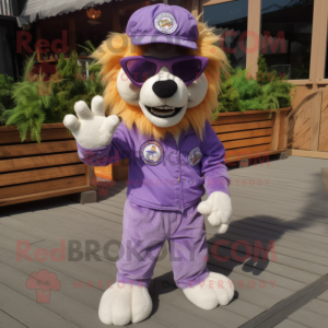 Lavendel Tamer Lion maskot...