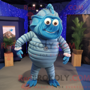 Mascot character of a Blue...