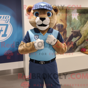 Maskottchen eines blauen...