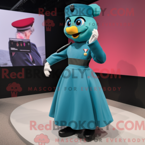 Mascot character of a Teal...