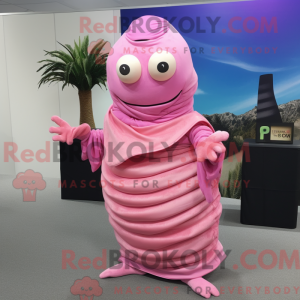 Mascot character of a Pink...