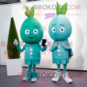 Mascot character of a Cyan...