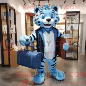 Mascot character of a Blue...