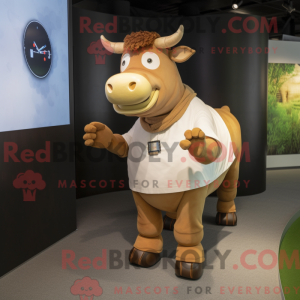 Mascot character of a Tan...