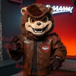 Mascot character of a Brown...