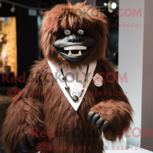 Mascot character of a Brown...