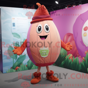 Maskot postava broskvové...