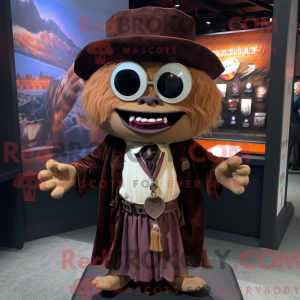Mascot character of a Brown...