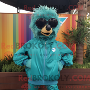 Mascot character of a Teal...