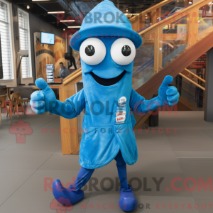 Mascot character of a Blue...