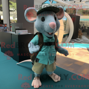Postava maskota Teal Rat...