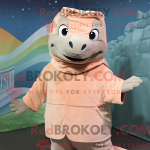 Maskot karakter af en beige...