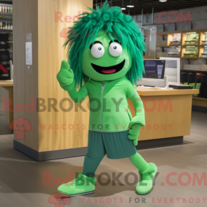 Maskotkarakter af en Green...