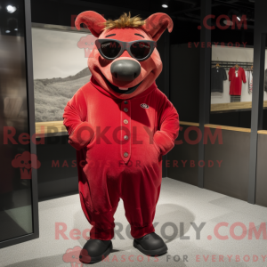 Maskottchen einer roten Sau...