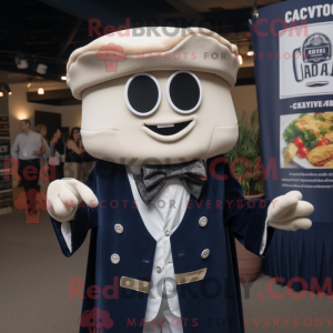 Maskotfigur af en Navy Clam...