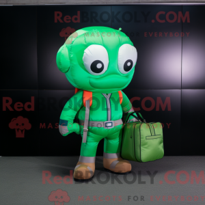 Mascot character of a Green...