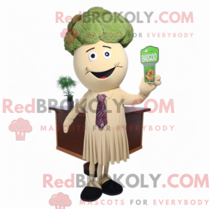 Mascot character of a Beige...