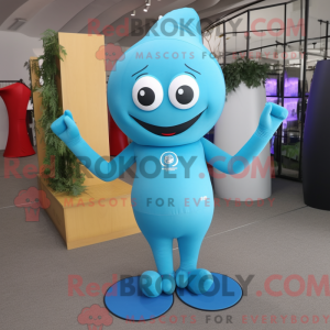 Mascot character of a Cyan...