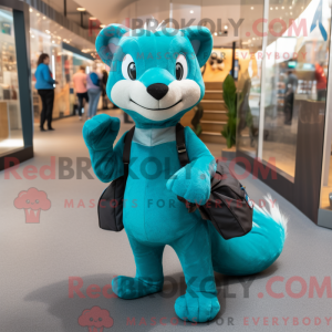 Mascot character of a Teal...