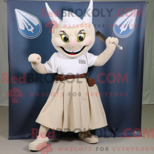 Mascot character of a Beige...