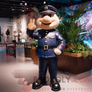 Mascot character of a Navy...