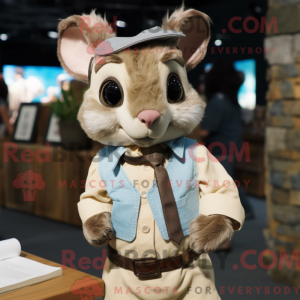 Mascot character of a Beige...