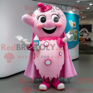 Mascot character of a Pink...