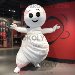 Maskot-karakter af en hvid...