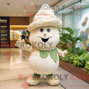 Mascot character of a Beige...