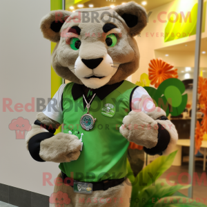 Mascot character of a Green...