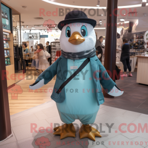 Mascot character of a Teal...