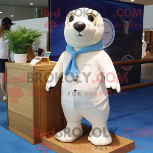 Mascot character of a White...