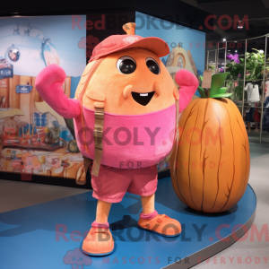 Mascot character of a Pink...