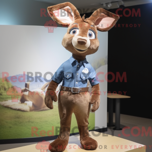 Mascot character of a Brown...