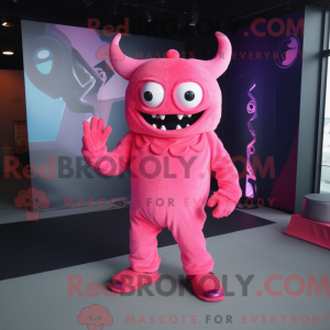 Mascot character of a Pink...