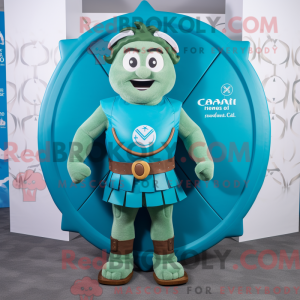 Mascot character of a Cyan...