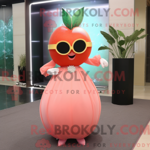 Mascot character of a Peach...