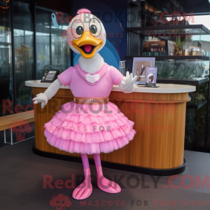 Mascot character of a Pink...