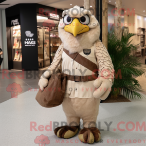 Mascot character of a Beige...