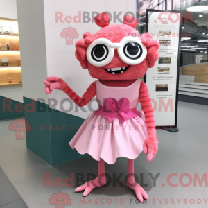 Maskot karakter af en Pink...