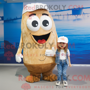 Mascot character of a Tan...
