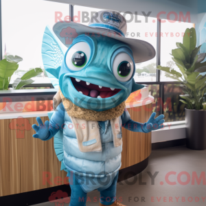 Mascot character of a Cyan...