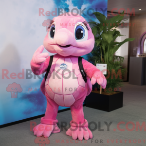 Mascot character of a Pink...