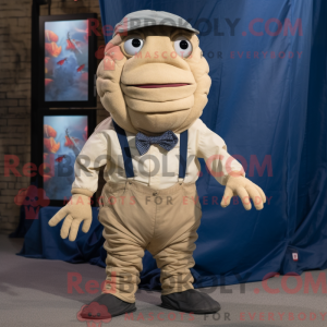 Mascot character of a Beige...