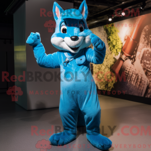 Mascot character of a Blue...