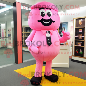 Mascot character of a Pink...