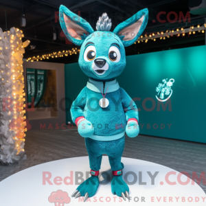 Mascot character of a Teal...