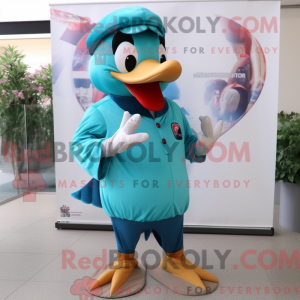 Postava maskota azurového...